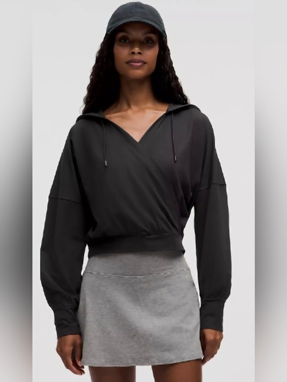 Lululemon Soft Jersey Relaxed Wrap-front Hoodie Sz Large Women's